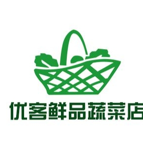 优客鲜品蔬菜店招聘logo