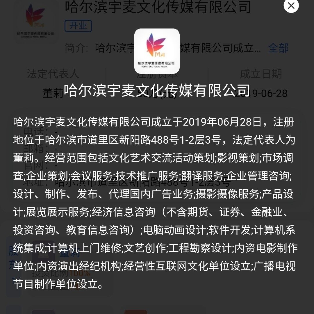 哈尔滨宇麦文化传媒有限公司logo