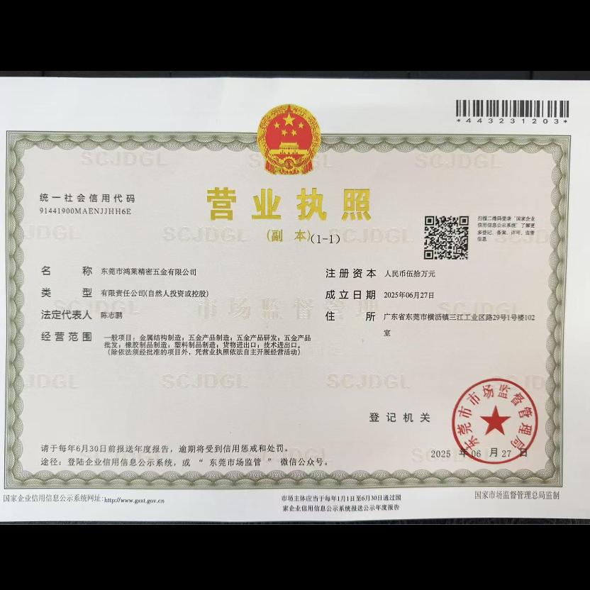 东莞市鸿莱精密五金有限公司