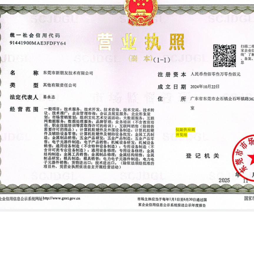 东莞市新朋友技术有限公司
