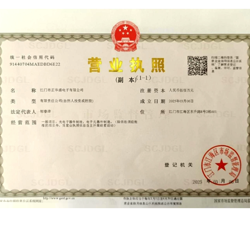 江门市正华盛电子有限公司