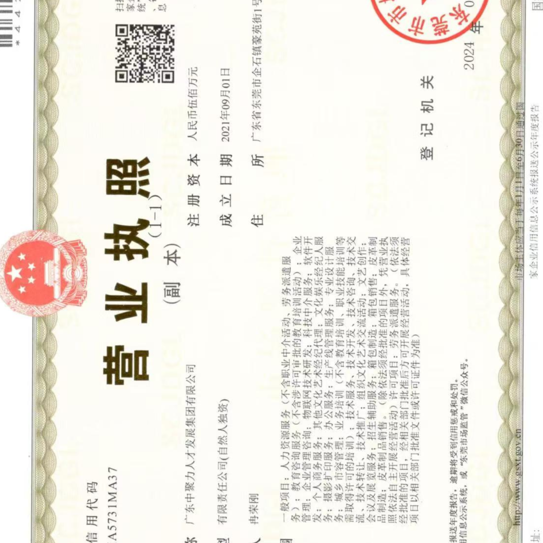 广东中聚力人才发展集团有限公司